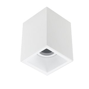 Plafon de sobrepor Square Out recuado quadrado direcionável PAR20 12X12X16,1cm alumínio branco.