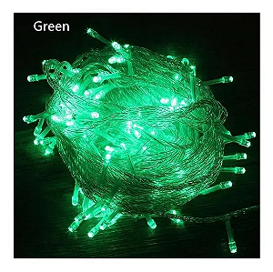 Pisca de Natal 100 Leds e fio Verde 8 Funções 8 Metros 127V.