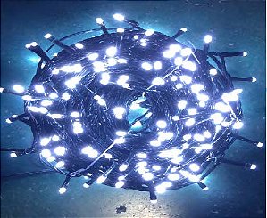 Pisca de Natal 300 Leds Branco Frio 8 Funções com memória IP65 bivolt 30 Metros.