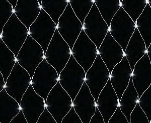 Rede de Natal sequencial com 320 LEDS branco frio 8 funções 2,4m x 1,8m 127V.