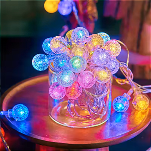 Cascata com 300 LEDs Colorido fio de Fada 5 metros uso externo IP44 bivolt.