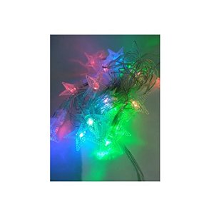 Pisca Cordão 20 LEDs estrelinhas sortidas 8 funções bivolt.