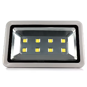 Refletor LED COB 400W Cinza 3000K branco quente IP66 bivolt.