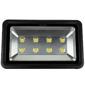 Refletor LED COB 400W Preto 6500K branco frio IP66 bivolt.