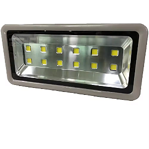 Refletor LED COB 600W Cinza 6500K branco frio IP66 bivolt.