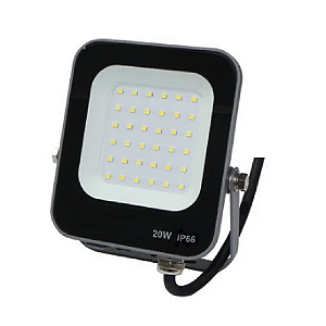 Refletor LED MAX 20W 2400 lumens 6500K branco frio SMD IP66 bivolt.
