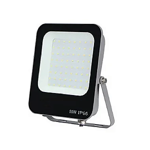 Refletor LED MAX 50W 6000 lumens 3000K branco quente SMD IP66 bivolt.