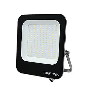 Refletor LED MAX 100W 12000 lumens 3000K branco quente SMD IP66 bivolt.