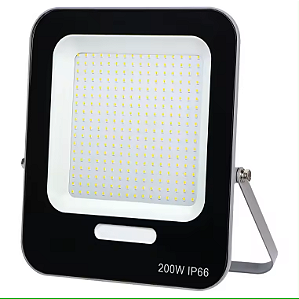 Refletor LED MAX 200W 24000 lumens 6500K branco frio SMD IP66 bivolt.
