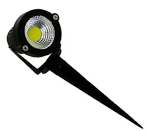 Espeto de Jardim LED COB 6500K branco frio 5W IP67 bivolt.