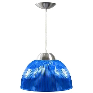 Luminária prismática pendente 12 polegadas luxo azul injetado.