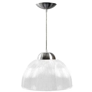 Luminária prismática pendente 12 polegadas luxo branco injetado.