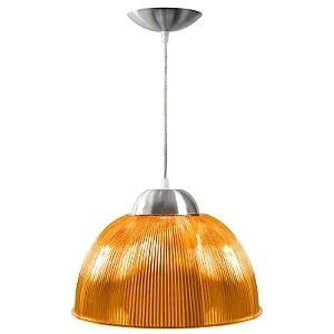 Luminária prismática pendente 12 polegadas luxo laranja injetado.