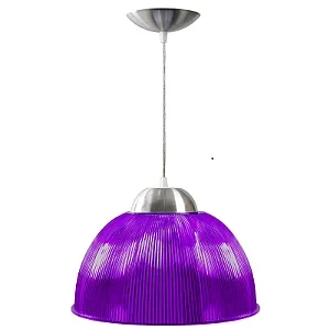 Luminária prismática pendente 12 polegadas luxo lilás injetado.