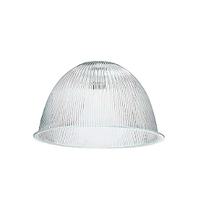 Difusor prismatico 12 polegadas incolor com furo 40mm.