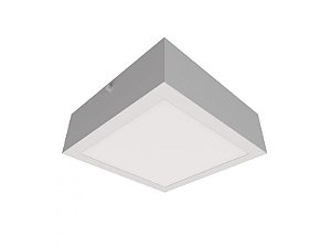 Luminária decorativa de sobrepor 22cm X 22cm com difusor em acrílico leitoso para 2 lâmpadas E27.