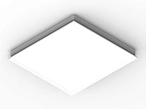 Luminária de embutir fechada com difusor leitoso para 4 lâmpadas 9/10W 60cm.