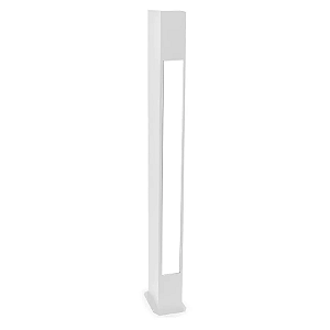 Poste Balizador Maxxi Externo 80x7x9cm Metal e Acrílico Branco.