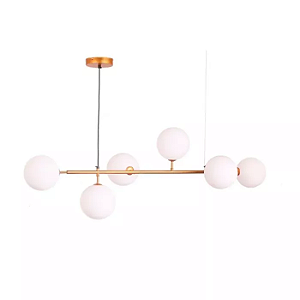 Pendente Napoli Retangular 45x126x42cm Metal e Vidro Dourado e Fosco.