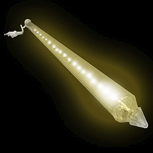 Tubo snowfall super Leds warm (branco quente) dupla face 100cm uso externo IP44 bivolt.