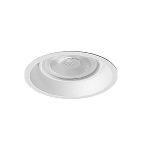 Embutido Microborda branco fosco Nya Redondo PAR20 Ø8,3x11,5cm Alumínio.