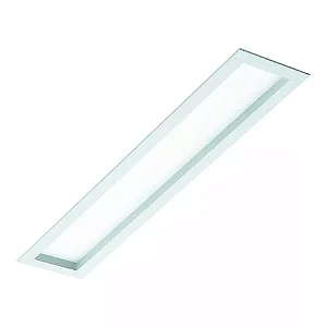 Luminária de Embutir Ideia Retangular Recuado Tubular T8 60cm 66x15,1x9,2cm Alumínio.