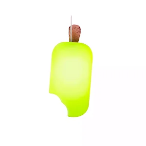 Pendente Picolé 42x18x8cm Polietileno Verde e Marrom.