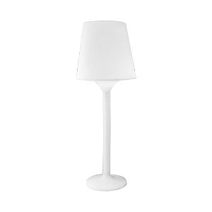 Luminária de Chão Piso Externo 190xØ69cm Polietileno Branco.