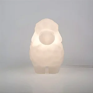 Luminária Ovelhinha 27,5x18x27cm Polietileno Branco.