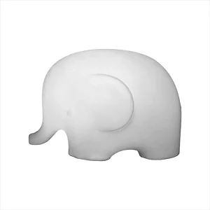 Luminária Elefante 22x10,5x18cm Polietileno Branco.
