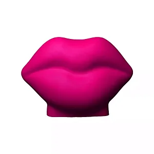 Luminária Boca 22x31,5x17cm Polietileno Rosa.