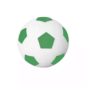 Luminária Bola de Futebol Ø25,5x24cm Polietileno Branco e Verde.