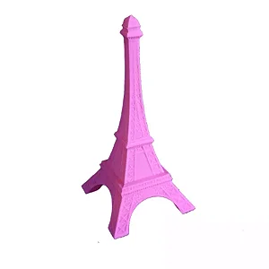 Luminária Torre Eiffel 49x23x23cm Polietileno Rosa.