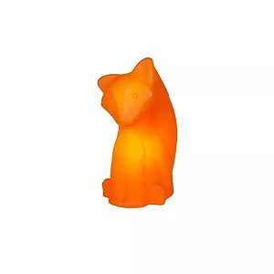 Luminária Raposa 34x17x20cm Polietileno Laranja.