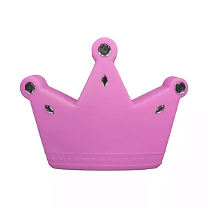 Luminária Coroa 25,5x34x11cm Polietileno Rosa.