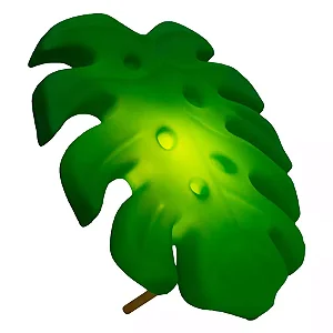 Luminária Costela de Adão 36x31x0,7cm Polietileno Verde.