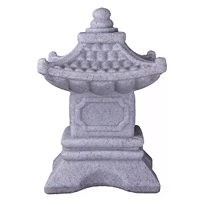 Luminária Japonesa Toro 31,5x22,5x22cm Polietileno Cinza.