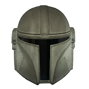 Luminária Mandalorian 28x26x30cm Polietileno Cinza e Preto.