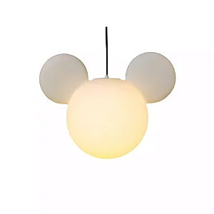 Pendente Mickey 33x43x25cm Polietileno Branco.