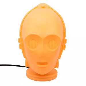 Luminária C-3PO Star Wars 31x20x24cm Polietileno Amarelo.