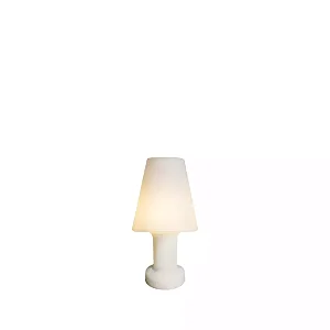 Poste Balizador Cúpula Pequeno Externo 37xØ18,5cm Polietileno Branco.