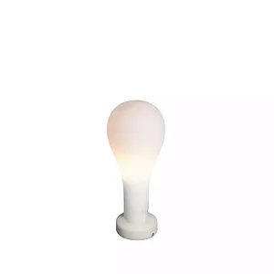 Poste Balizador Gota Pequeno Externo 37xØ18,5cm Polietileno Branco.