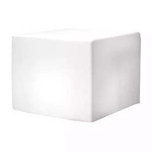 Luminária Banco Box 42x55x55cm Polietileno Branco.