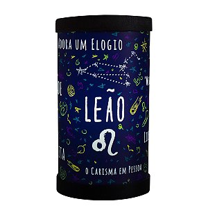 Luminária de Mesa Lumi Signo Leão 27xØ14,5cm Polipropileno Colorido.