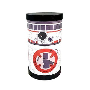 Luminária de Mesa Lumi Star Wars BB8 27xØ14,5cm Polipropileno Branco, Laranja e Azul.
