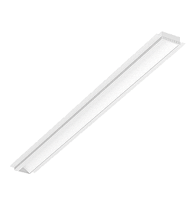 Luminária de Embutir linear LED Wamba Retangular 3000K 36,2W Bivolt 114,5x7,5x3,2cm Corpo e Refletor Branco Fosco.