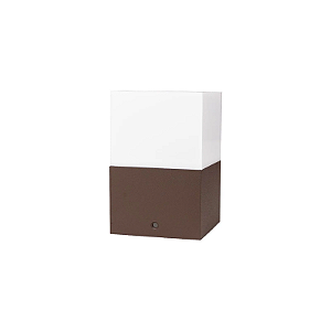 Mini Poste Balizador 205 para Jardim com Led 5,5W 6500K 11,5cm Marrom.