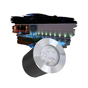 Balizador Spot Led Embutir Verde Chao Piso Jardim 3w Ip66.