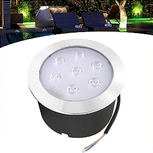 Balizador Spot Led Embutir Verde Chao Piso Jardim 7w Ip66.