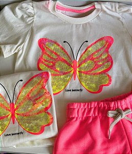 CONJUNTO ROSA BORBOLETA PAETÊS
